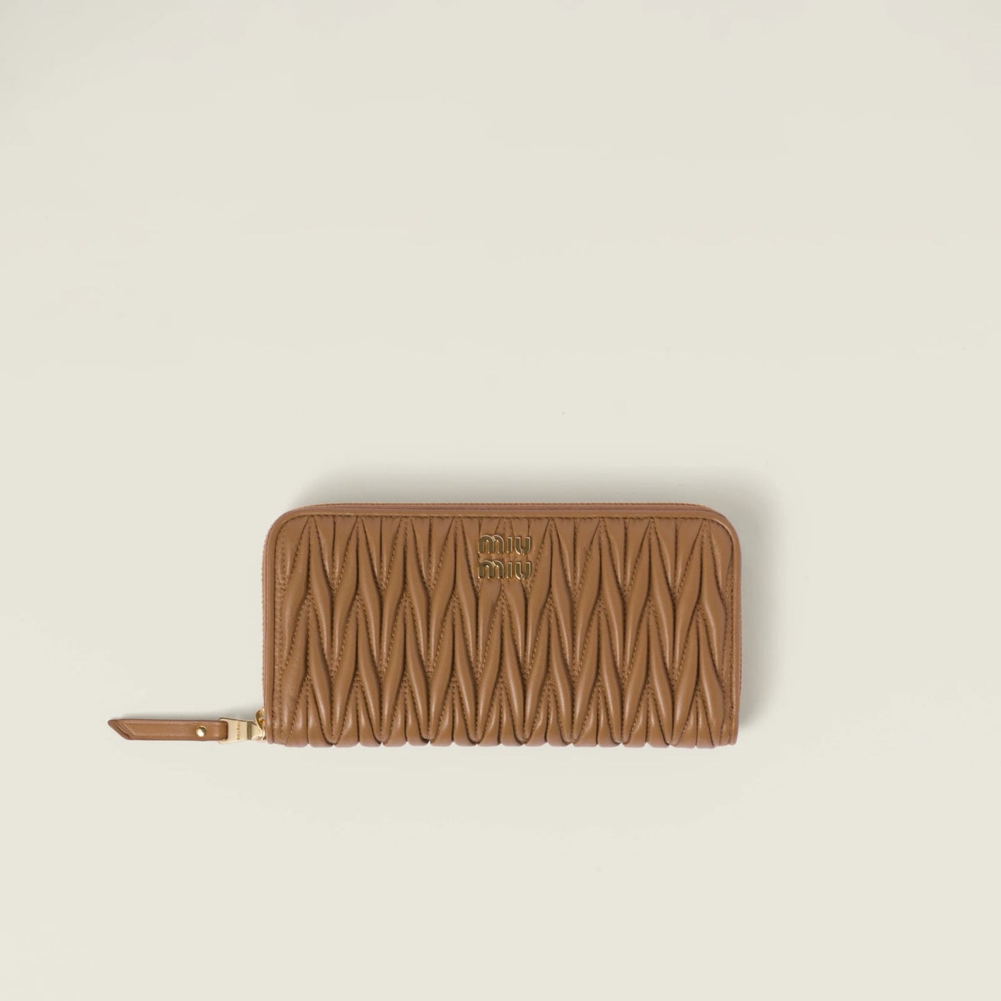 Large matelassé nappa leather wallet