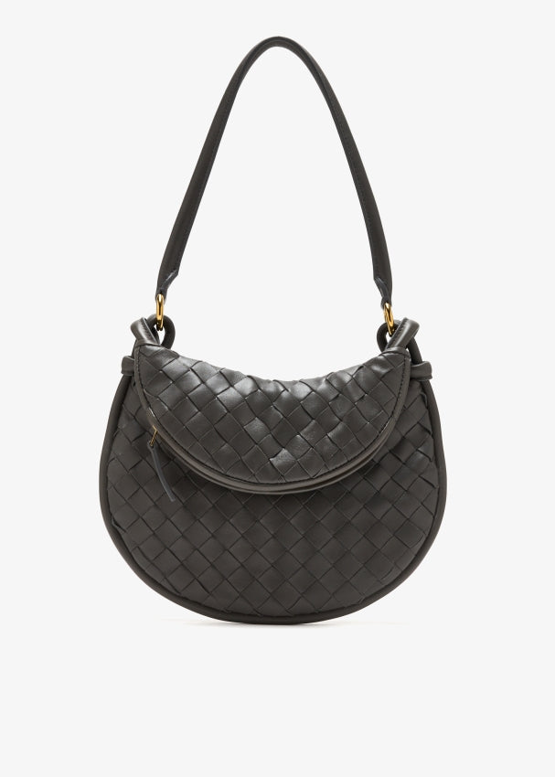 Gemelli Shoulder Bag in Intrecciato Leather