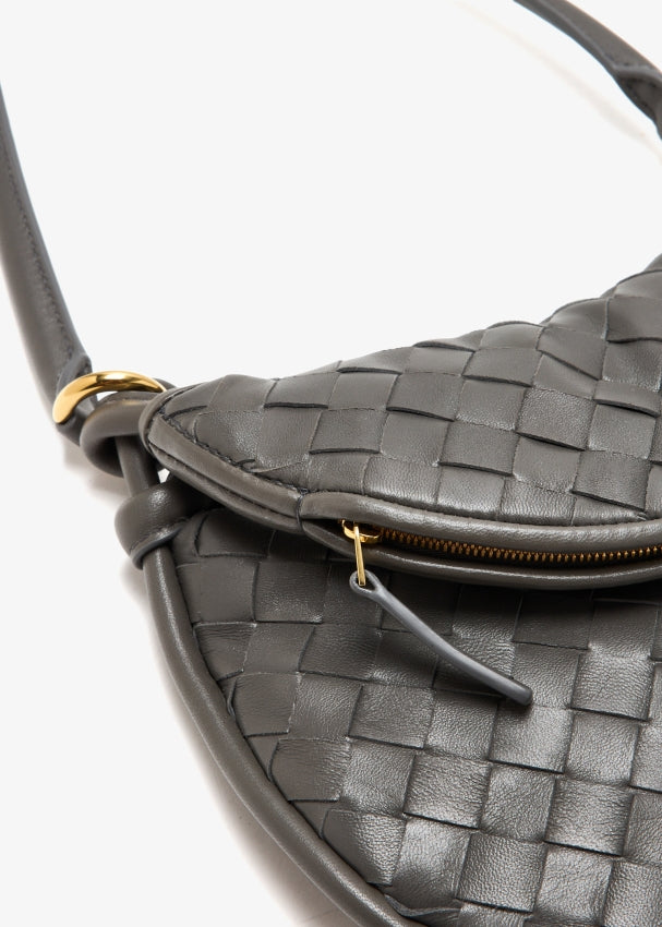 Gemelli Shoulder Bag in Intrecciato Leather