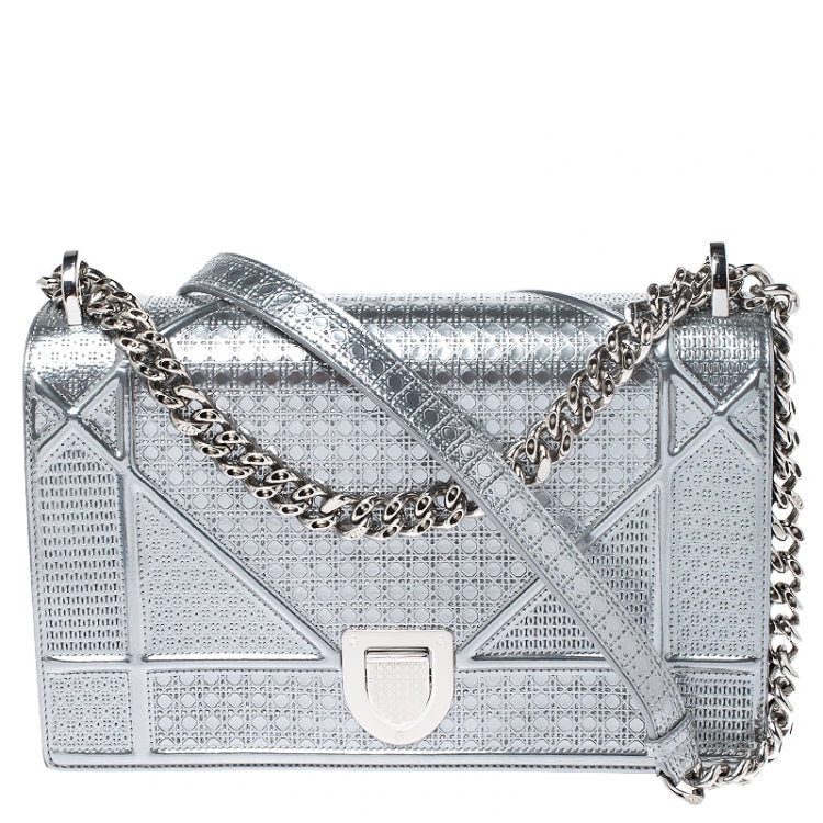 Dior Gold Micro Cannage Patent Leather Baby Diorama