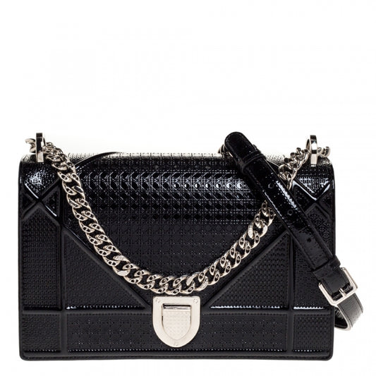 Dior Gold Micro Cannage Patent Leather Baby Diorama
