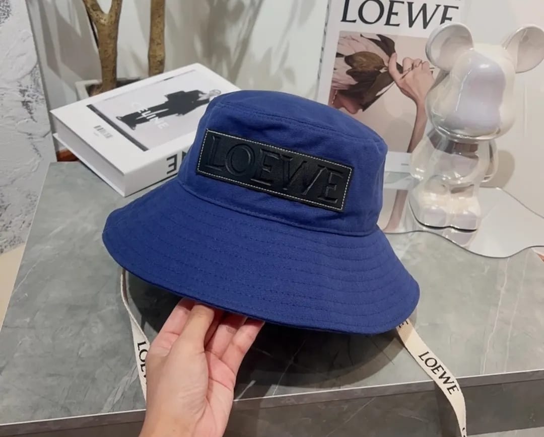 Loewe Paula's Ibiza Fisherman denim bucket hat Navy Blue