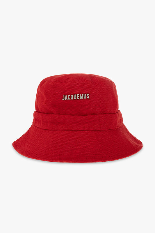 Knotted bucket hat Red