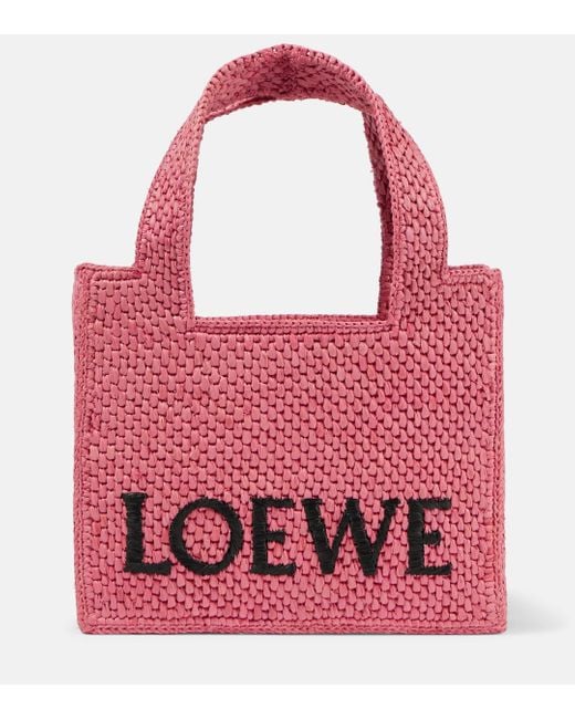 Paula's Ibiza Medium logo raffia tote bag