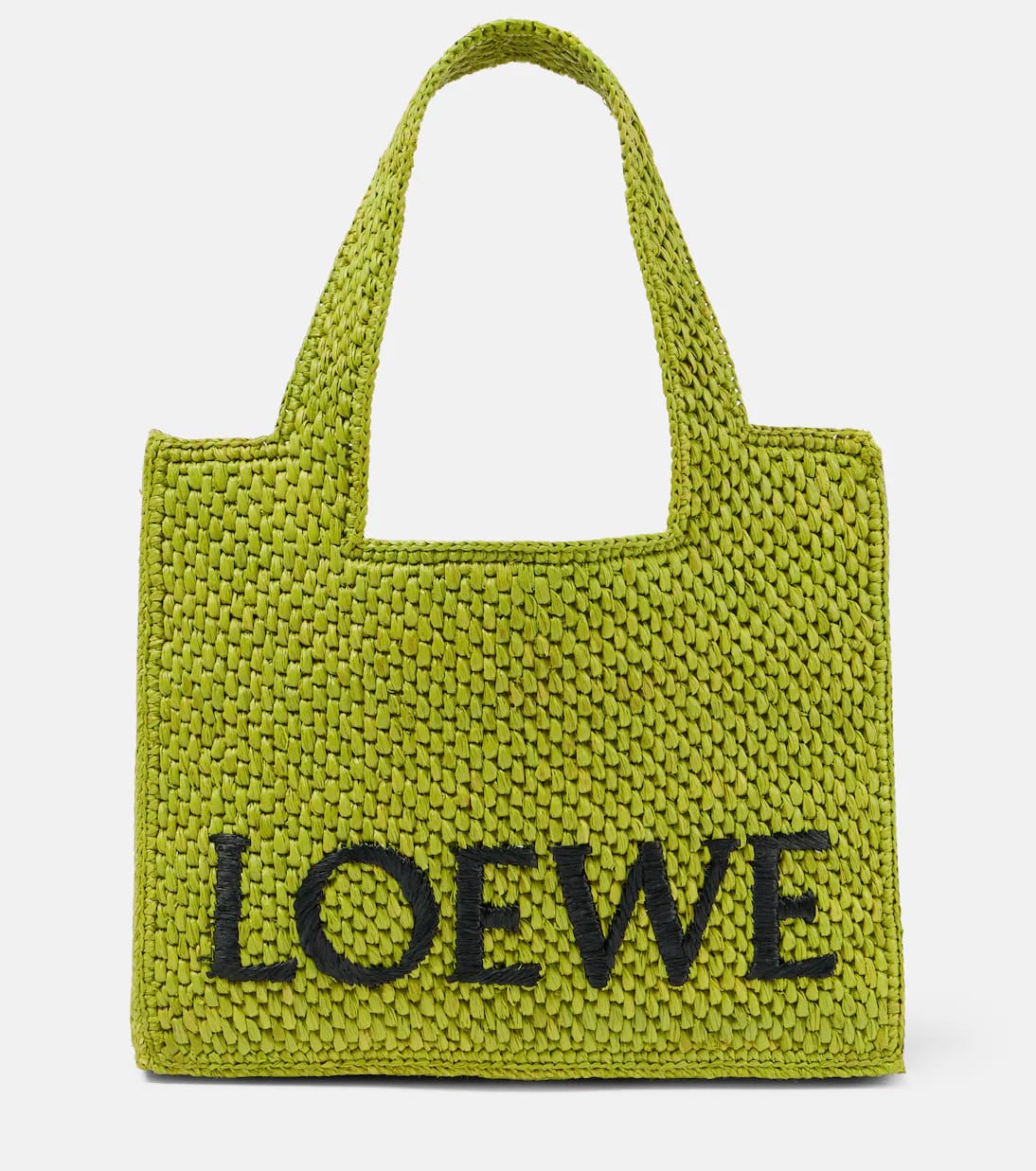 Paula's Ibiza Small logo raffia tote bag