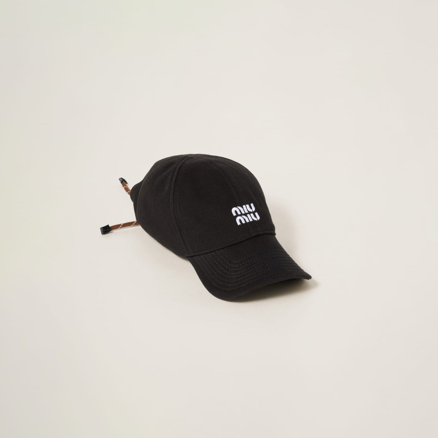 Miu Miu Black Denim Baseball Cap