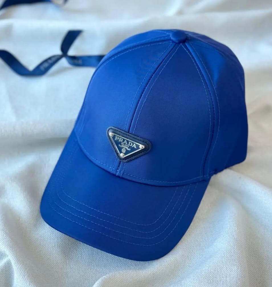 Prada Logo-plaque Baseball Cap in Blue