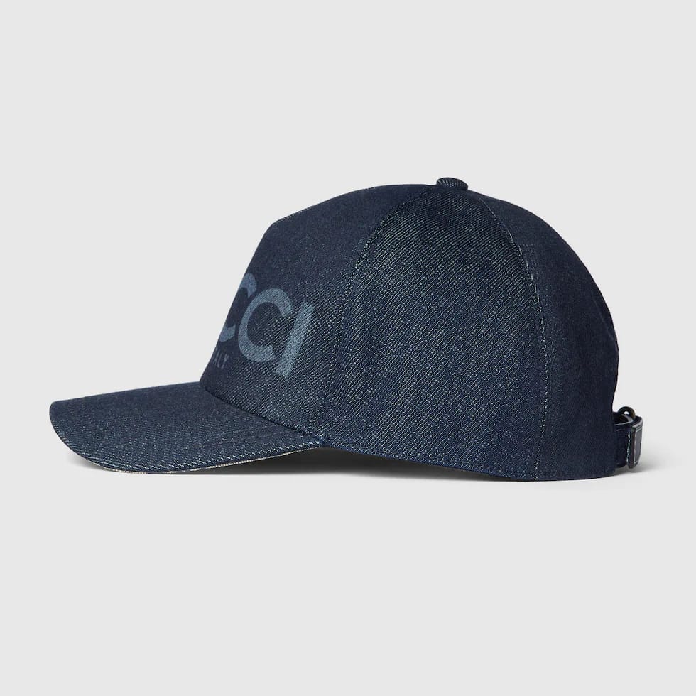 Navy Blue Jean Lasered denim baseball cap