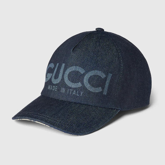 Navy Blue Jean Lasered denim baseball cap