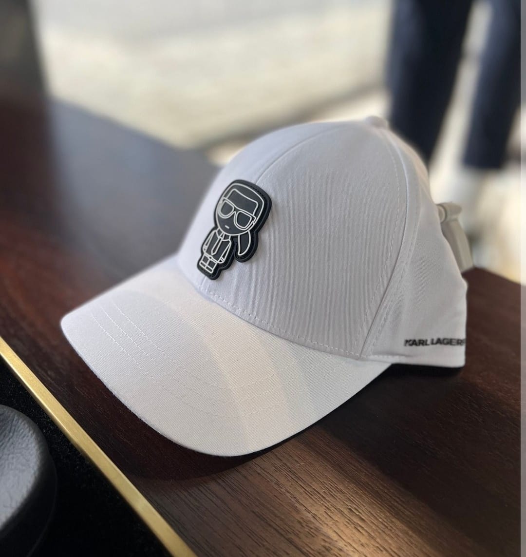 White Kral Lagerfeld Cap