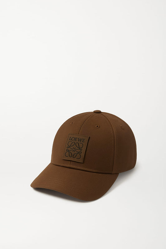 Brown Patch Cap In Canvas