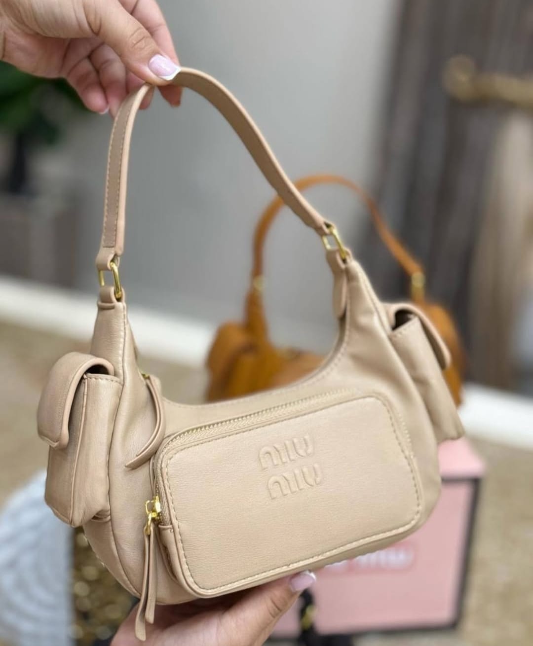 Nappa Leather Pocket Bag