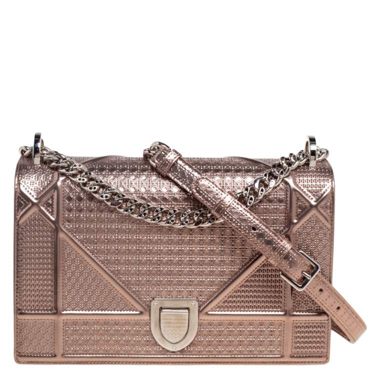 Dior Gold Micro Cannage Patent Leather Baby Diorama