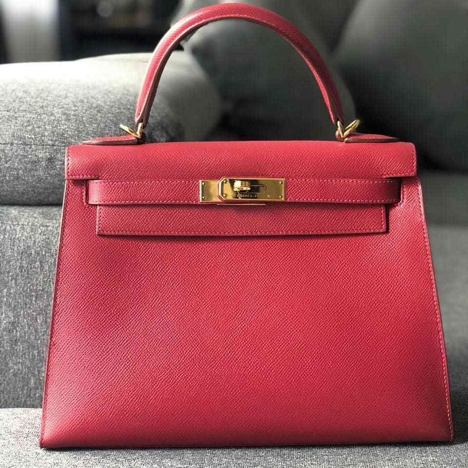 Hermes Epsom Kelly Medium Handbag