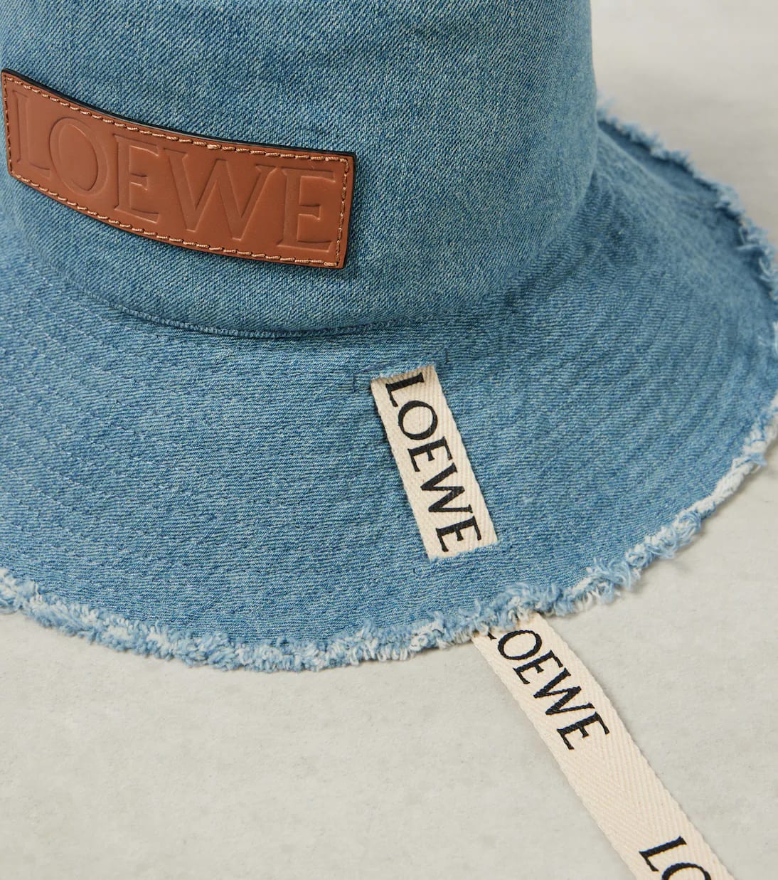 Loewe Paula's Ibiza Fisherman denim bucket hat Blue Jean