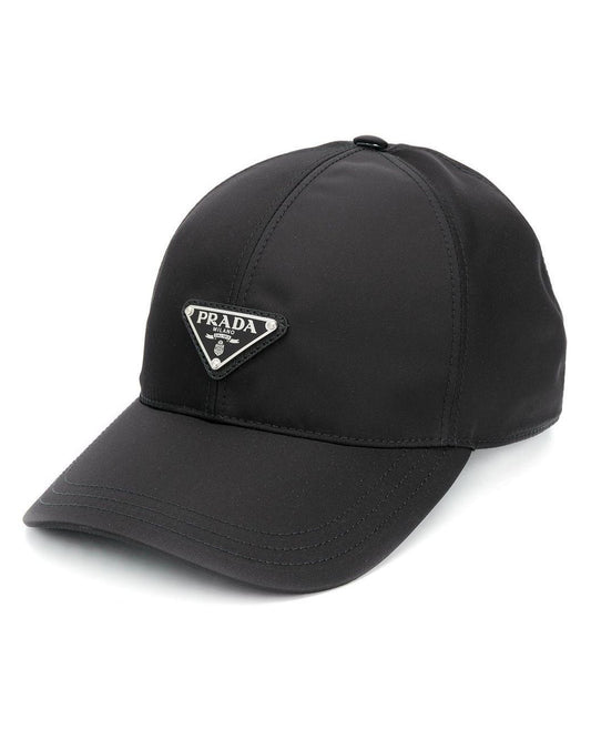 Prada Logo-plaque Baseball Cap in Black