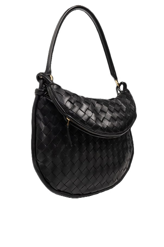 Gemelli Shoulder Bag in Intrecciato Leather