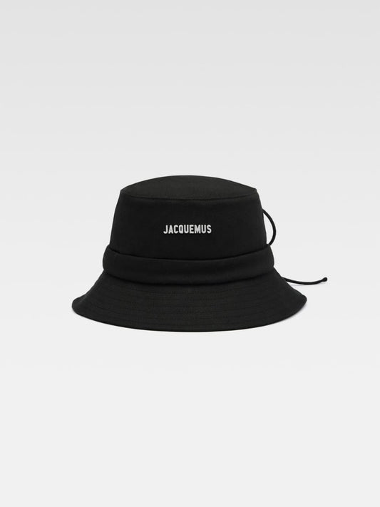Knotted bucket hat Black