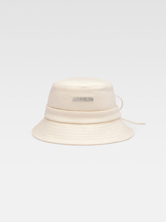 Knotted bucket hat OFF White