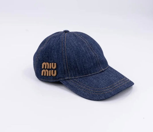 Miu Miu Blue Jean Denim Baseball Cap