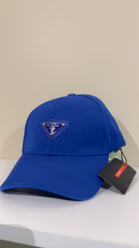 Prada Logo-plaque Baseball Cap in Blue