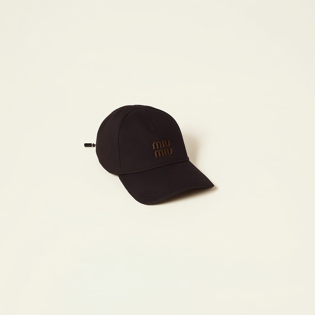 Miu Miu Brown Denim Baseball Cap