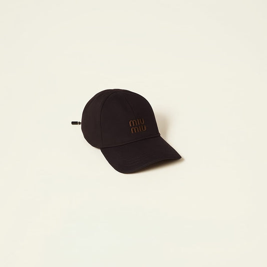 Miu Miu Brown Denim Baseball Cap