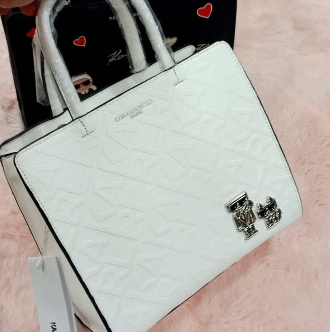 Karl and Choupette Maybelle Satchel Black Dark Gunmetal