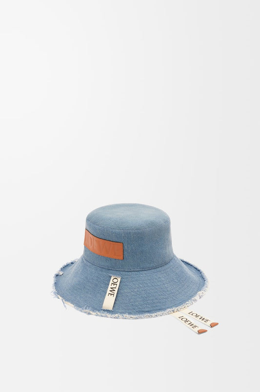 Loewe Paula's Ibiza Fisherman denim bucket hat Blue Jean